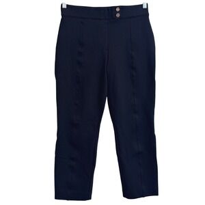 Spanx Ponte Perfect Ankle Pant Women Medium Petite Black Pull-On Business Casual